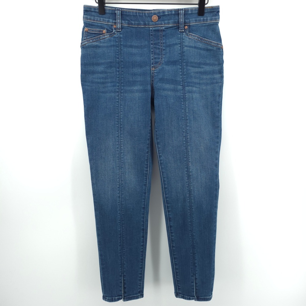 Chico's Women Pull On Jegging Ankle 0R (US 4R) Blue Front Seam Denim Pants